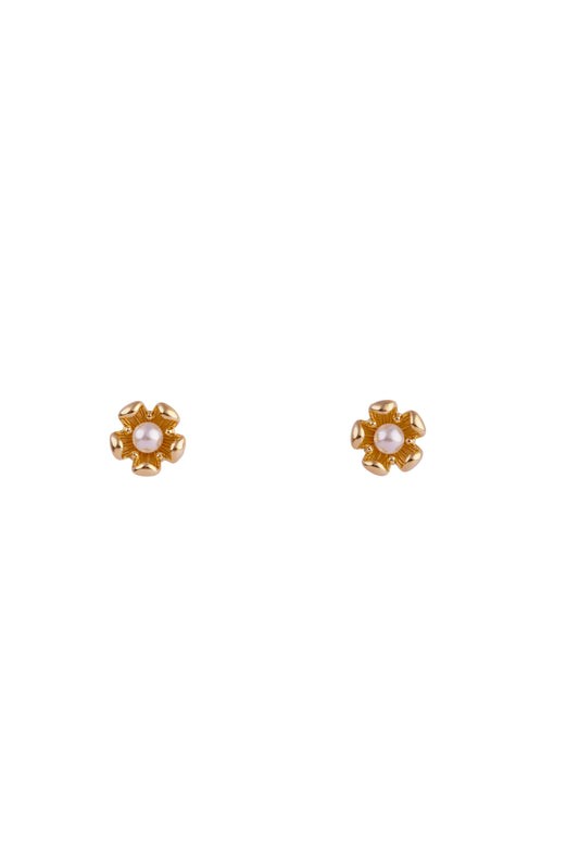 Pearl Whisper: Petite Blossom Studs