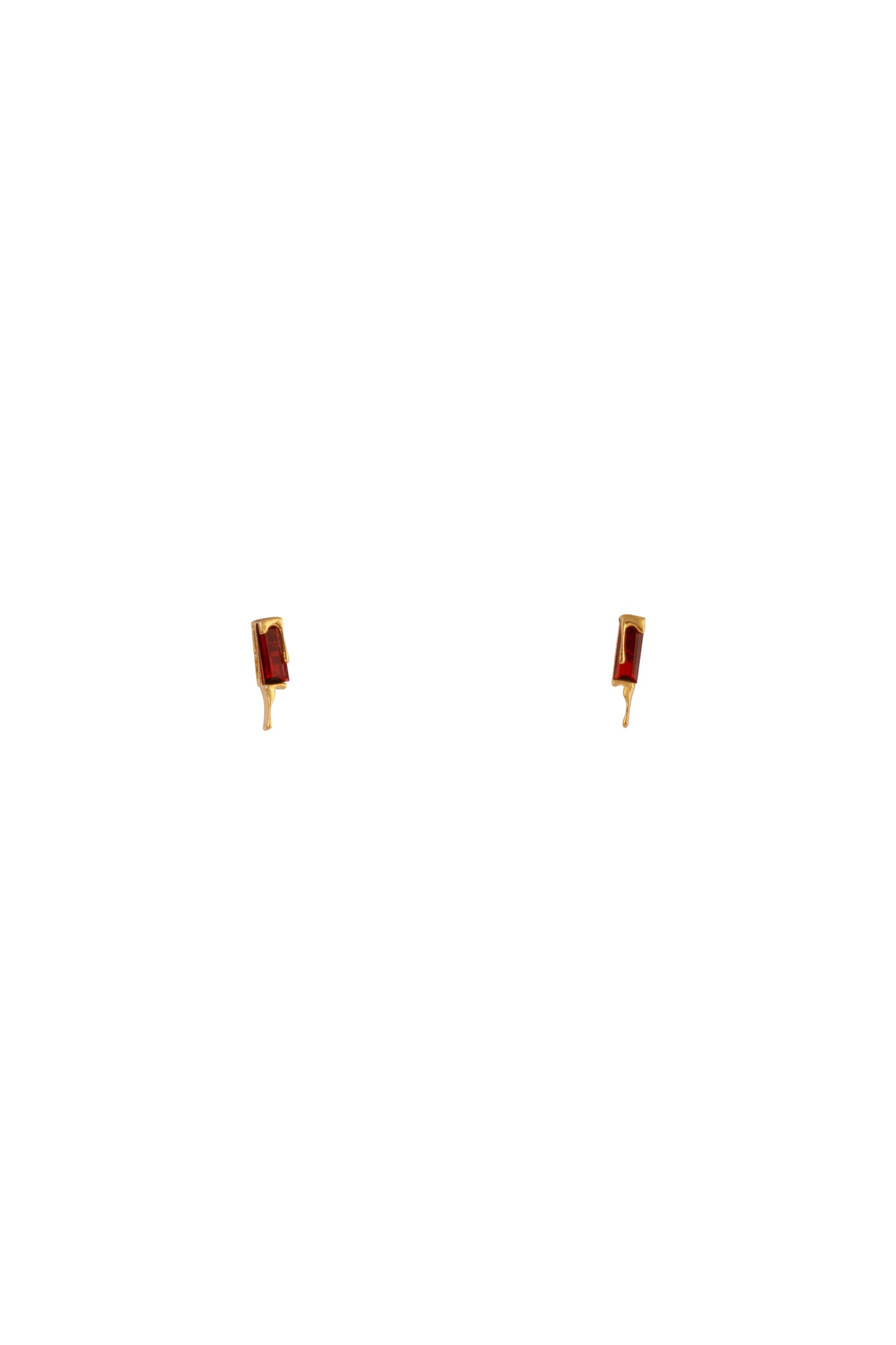 Crimson Edge: Minimal Garnet Studs