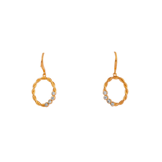Luna Weave: Diamond Arc Hoop Drops