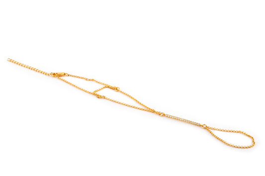 Gold- Aurielle Bar Hand Chain