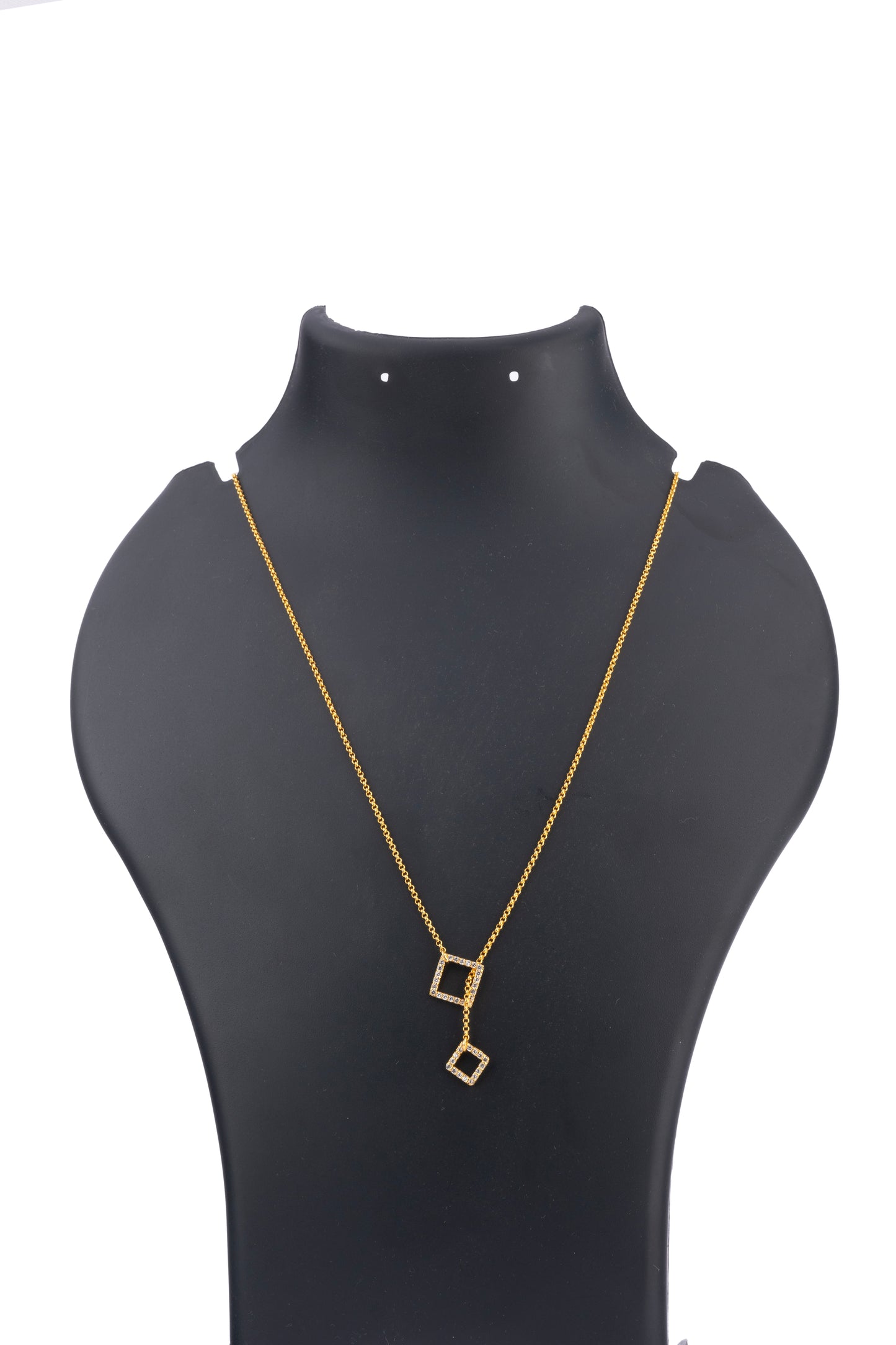 Twin Axis – Geometric Pendant Necklace
